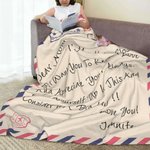 Coperta personalizzata con foto e testo del nome Regalo di compleanno a distanza per mamma e amica