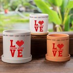 Vaso da fiori personalizzato Love Grows Here con 1-10 nomi Festa dei nonni Ringraziamento Regalo di compleanno per i nonni Madre