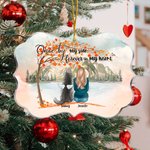 Personalized Once By My Side Forever In My Heart Acrylic Ornament Christmas Memorial Gift for Friends