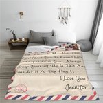 Coperta personalizzata con foto e testo del nome Regalo di compleanno a distanza per mamma e amica