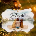 Personalizzato Gli umani sono anche genitori di cani Animali domestici Forma irregolare Ornamento acrilico regalo di Natale per gli amici