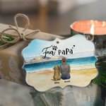 Personalized Fur Mama Papa Dogs Irregular Shape Acrylic Ornament Christmas Gift for Dog Lover
