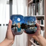 Personalisierte Mond Leben ist besser mit Pelz Baby Wein Tumbler Lebensmittelqualität Edelstahl Geburtstag Weihnachten Geschenk für Hundeliebhaber