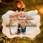 Personalized Once By My Side Forever In My Heart Acrylic Ornament Christmas Memorial Gift for Friends