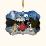 Personalizado Hablando Estrellas y Luna Llena Forma Irregular Acrílico Ornamento Perro Mamá Papá Decoración Navidad Memorial Regalo para los dueños de