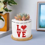Vaso da fiori personalizzato Love Grows Here con 1-10 nomi Festa dei nonni Ringraziamento Regalo di compleanno per i nonni Madre