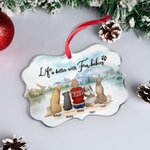 Gepersonaliseerd bont Baby Laside verzamelen onregelmatige vorm acryl ornament Kerst Memorial Gift voor huisdier liefhebbers