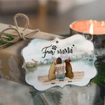 Personalizzato Gli umani sono anche genitori di cani Animali domestici Forma irregolare Ornamento acrilico regalo di Natale per gli amici