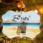 Personalized Fur Mama Papa Dogs Irregular Shape Acrylic Ornament Christmas Gift for Dog Lover
