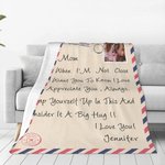 Coperta personalizzata con foto e testo del nome Regalo di compleanno a distanza per mamma e amica