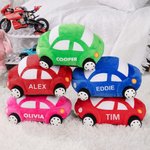 Peluche Personnalisée Voiture Oreiller Jouet doux et câlin pour Garçons Filles Bébés