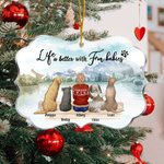 Gepersonaliseerd bont Baby Laside verzamelen onregelmatige vorm acryl ornament Kerst Memorial Gift voor huisdier liefhebbers