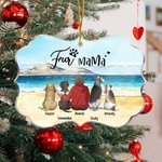 Personalized Fur Mama Papa Dogs Irregular Shape Acrylic Ornament Christmas Gift for Dog Lover