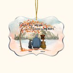 Personalized Once By My Side Forever In My Heart Acrylic Ornament Christmas Memorial Gift for Friends