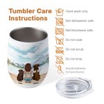 Personalized Life Is Better With Fur Babies Wine Tumbler Food Grade Stainless Steel Birthday Christmas Gift for Dog Lovers Pet Owner