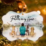 Personalizado Forever In My Heart Forma irregular Acrílico Ornamento Navidad Cumpleaños Regalo para Amigos Amante del Perro
