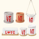 Vaso da fiori personalizzato Love Grows Here con 1-10 nomi Festa dei nonni Ringraziamento Regalo di compleanno per i nonni Madre