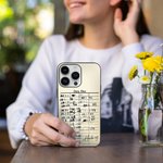 Personalizzato Retro Library Date Due Card Nero o trasparente Custodia per iPhone Regali di Natale per gli amanti dei libri