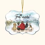 Personalizzato Gli umani sono anche genitori di cani Animali domestici Forma irregolare Ornamento acrilico regalo di Natale per gli amici