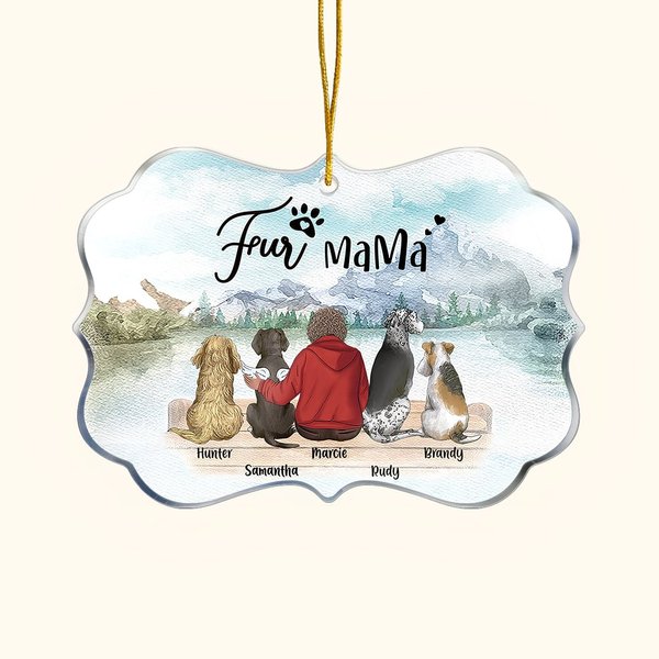Personalizzato Gli umani sono anche genitori di cani Animali domestici Forma irregolare Ornamento acrilico regalo di Natale per gli amici