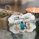 Personalizado Forever In My Heart Forma irregular Acrílico Ornamento Navidad Cumpleaños Regalo para Amigos Amante del Perro