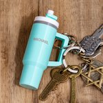 Personalized Multicolour 3D Printed Miniature Tumbler Keychain with Name Christmas Gift Birthday Gift for Family or Friend