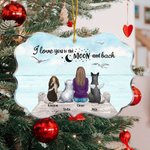 Adorno acrílico personalizado I Love You To The Moon And Back Happly Old Times Regalo conmemorativo para amantes de las mascotas