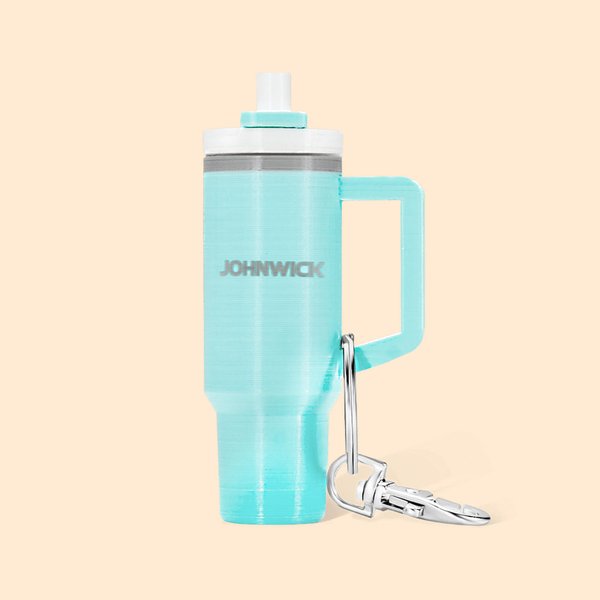 Personalised Multicolour 3D Printed Miniature Tumbler Keychain with Name Christmas Gift Birthday Gift for Family or Friend
