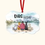 Personnalisé Humans Are Also Parents of Dogs Pets Irregular Shape Ceramic Ornament Christmas Gift for Friends