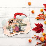 Personalized We Are Together in The Fall Pets Irregular Shape Ceramic Ornament Christmas Gift for Friends