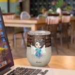 Henkilökohtainen Vain tyttö, joka rakastaa kirjoja 12oz Wine Tumbler lukeminen lahja joululahja syntymäpäivälahja lahja kirjan ystäville