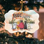 Personalized We Are Together in The Fall Pets Irregular Shape Ceramic Ornament Christmas Gift for Friends