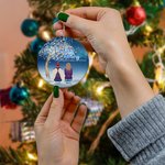 Personalized In Loving Memory Of Those Who Are Forever In Our Hearts Round Ceramic Ornament Memorial Gift for Family Friend