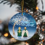 Personalised Your Wings Were Ready But My Heart Was Not Round Ceramic Ornament Memorial Gift for Family Friend