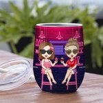 Personalised Best Bitches Here's to Another Year of Bonding over Alcohol 12oz Wine Tumbler Birthday Christmas Gift for Besties Sisters