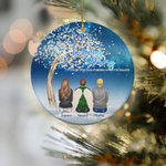 Personalized In Loving Memory Of Those Who Are Forever In Our Hearts Round Ceramic Ornament Memorial Gift for Family Friend