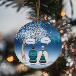 Personalized I Miss You I Know Round Ceramic Ornament Christmas Tree Decor Memorial Gift for Family Friends