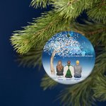Personalized In Loving Memory Of Those Who Are Forever In Our Hearts Round Ceramic Ornament Memorial Gift for Family Friend