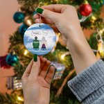 Personalized I Miss You More Than Anything I Know Round Ceramic Ornament Memorial Gift for Family Friends