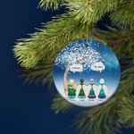 Personalized I Miss You I Know Round Ceramic Ornament Christmas Tree Decor Memorial Gift for Family Friends