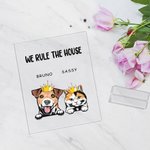 Personalised I Rule The House Transparent Acrylic Plaque House Decoration Christmas Gift Birthday Gift for Dog Cat Lovers