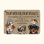 Personlig My House My Rules Pet Välkommen dörrmatta Rolig julklapp för hund katt husdjursälskare