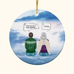Personalized I Miss You More Than Anything I Know Round Ceramic Ornament Memorial Gift for Family Friends