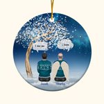 Personalized I Miss You I Know Round Ceramic Ornament Christmas Tree Decor Memorial Gift for Family Friends