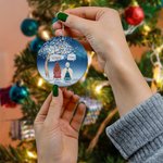 Personalized I Miss You More Than Anything I Know Round Ceramic Ornament Christmas Tree Decor Memorial Gift for Family Friends