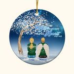 Personalised Your Wings Were Ready But My Heart Was Not Round Ceramic Ornament Memorial Gift for Family Friend