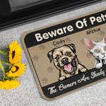 Personalised Beware of Pets Welcome Door Mat Christmas Gift Cat Dog Pet Lovers
