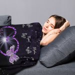 Personalisierte Wann immer Sie dieses Herz berühren, werden Sie wissen, dass ich Sie liebe Schmetterling Decke Weihnachten Muttertag Jahrestag Geschen