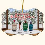 Personalizowana ceramiczna ozdoba z imionami Miłość między braćmi i siostrami jest na zawsze Prezent świąteczny dla rodziny Bracia Siostry
