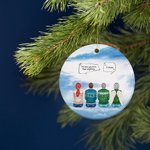Personalized I Miss You More Than Anything I Know Round Ceramic Ornament Memorial Gift for Family Friends